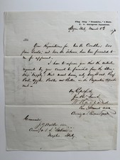 1870 Rear Admiral William Radford Autograph Letter Signed – USS Franklin picture