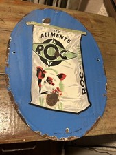 Vintage Les Ailments ROC Porcelain Enamel Sign 18x12 Feed Store Plaque Emaillee picture
