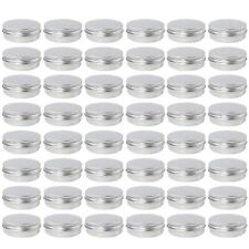 48 Pack 2 Oz Metal Round Tins Aluminum Tin Cans Containers with Screw Lid for Sa picture
