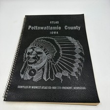 Pottawattamie County Iowa 1967 Atlas Council Bluffs Carter Lake Avoca Oakland IA picture