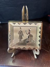 Elgin American Gold Tone Victorian Man Woman Ladies Powder Compact picture