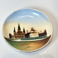 NEW ORLEANS LA LOUISIANA Antique JACKSON SQUARE Souvenir TRINKET DISH PLATE picture