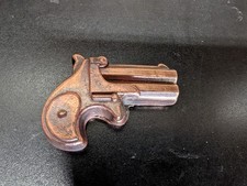 Copper Revolver Vintage Style Cast Paper Weight ManCave Gun Six Shooter Dab Gift picture
