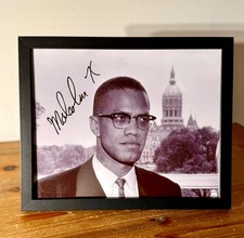 Malcolm X Civil Rights Activist Novelty Autographed Photo picture