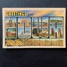 Vintage Postcard Greetings From Iowa picture