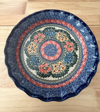 Polish Pottery Unikat 1625 Pie Dish 10