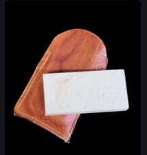 (1) Genuine Arkansas OilStone Whetstone Leather Pouch 1 Stone 4x2 Inch picture