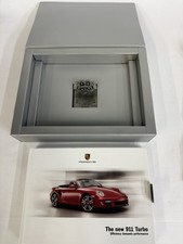 Porsche 911 Turbo Sales Pewter Engine Model + Silver Box picture