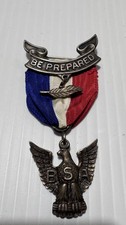 VERY RARE Robbins 2a Eagle Scout Medal 1930 with Robbins 3 Ribbon picture