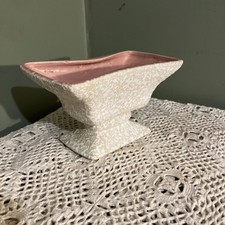 VTG Royal Windsor USA White Splatter & Pink PLANTER / VASE picture