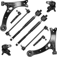 Front Lower Control Arms + Ball Joints + Sway Bar Links + Tie Rods for Toyota Co picture