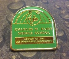 Charles W Eliot Middle School vintage pin badge Altadena California  picture
