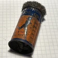 Vintage Marathon Motor Oil Advertising Premium Scour Tube picture
