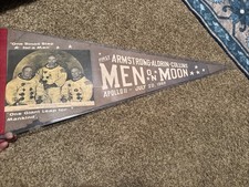 ORIGINAL PENNANT First Men on Moon Apollo 11-July20,1969 Rare One w/sleeve picture