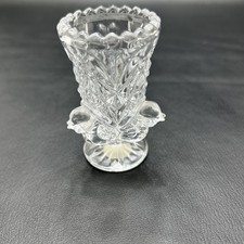 The Byrdes Collection Vintage Crystal By Hofbauer Toothpick Holder Birds picture