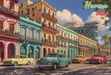 Old Havana Cuba, Cars, UNESCO World Heritage Site, Caribbean --- Modern Postcard picture