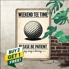 Golfing Balls Funny Humor Tin Sign Retro Sportsman Man Cave Wall Metal Plaque picture