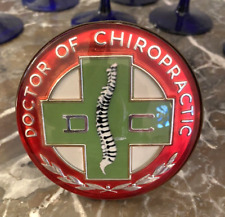VINTAGE DOCTOR DR OF CHIROPRACTIC CHIROPRACTOR LICENSE PLATE TOPPER GALVANIZED picture