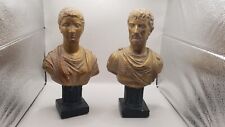 Vintage Marko Mfg Brass Color Statues Roman statues Julius Caesar 10