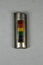 Vintage Metal Lighter Cover Pride Flag Gay Interest Smoking Tobacco Collectible picture