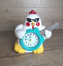 Vintage RHYTHM Rock & Roll Singing Chicken Guitar Alarm Clock Japan WORKS picture