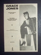 Grace Jones Nightclubbing I've Seen That Face Before 1981 Small Poster Type Ad picture