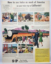 1941 Southern Pacific Railroad Trains California Original Print Ad Life Magazine picture