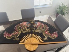 Large Vintage Japanese / ￼Chinese Dragon Decorative Folding Sensu (Wall Fan) picture