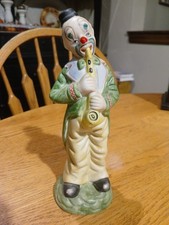 Vintage Ceramic Porcelain Bisque Clown Playing Saxophone picture