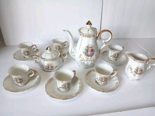Vintage Fairyland China Grapes Harvest Girls Picture Tea Set  Made in Japan Gold picture