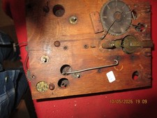 PRETTY NICE LOOKING WOOD WORKS WEIGHT CLOCK MOVEMENT WITH ALARM # 103 picture