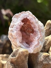 Pink Amethyst Geode Rose Rare AAA+ Argentinian Patagonian Rare Fine Grade 11 picture
