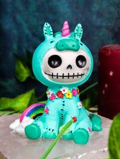 Ebros Small Furrybones Unie The Sky Castle Rainbow Unicorn Skeleton Figurine picture