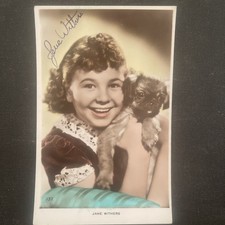 Vintage Jane Withers Cinema Postcard Autograph Signature Dedication picture