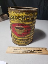 YY Rare Golden Cup COFFEE 1 LB COFFEE CAN MENOMINEE MICHIGAN Paper Label picture