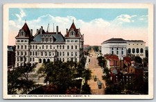 NY, Albany, State Capitol, Education Bldg, Aerial View, Vintage Postcard picture
