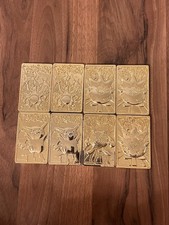 Vintage 1999 Pokémon Gold Metal Cards Lot of 8 23k Gold Burger King Collectibles picture