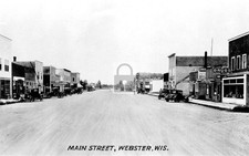 Main Street View Drug Store Webster Wisconsin WI - Reprint picture