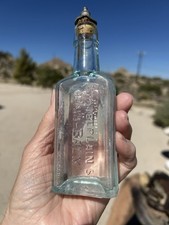 Chamberlain’s Pain Balm Bottle 1890’s To 1910 Aqua Clear Glass picture