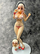 Taito Super Sonico Summer Beach Bikini Figure 2pcs Set Loose Missing Glass picture