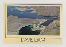 Davis Dam on the Mighty Colorado River Arizona-Nevada Border Postcard Aerial picture