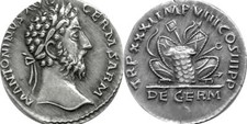 Marcus Aurelius Philosopher King Victory in Germ.Roman REPLICA REPRODUCTION COIN picture