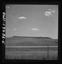 Photo:Texas Panhandle Canadian Amarillo Railroad Breaks Country 1943 picture
