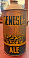 BEAUTIFUL GENESEE 12 HORSE ALE QUART CONE TOP~IRTP~GENESEE BREWING CO., INC. picture