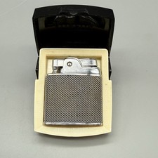 Vtg Ronson Sport Lighter & Case 1940 1950s Newark Nj Usa Silver Mesh For Repair picture