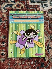Vintage Powerpuff Girls Spiral Notebook 1999 Cartoon Network Pyramid Buttercup picture