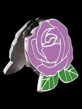 3D Pink Gratitude Admiration Joy Rose with Silver Highlights with an Engravable picture