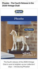 Breyer 2026 Vintage Club Phoebe (gypsy Vanner Foal) Lamp *No Stablemate* picture