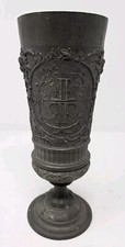 Antique German Germany Pewter Tin Goblet Mug Cup 1890s? Vintage  picture