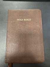 R. L. Allan ESV3BR Antique Brown Buffalo-Grain Goatskin Bible picture